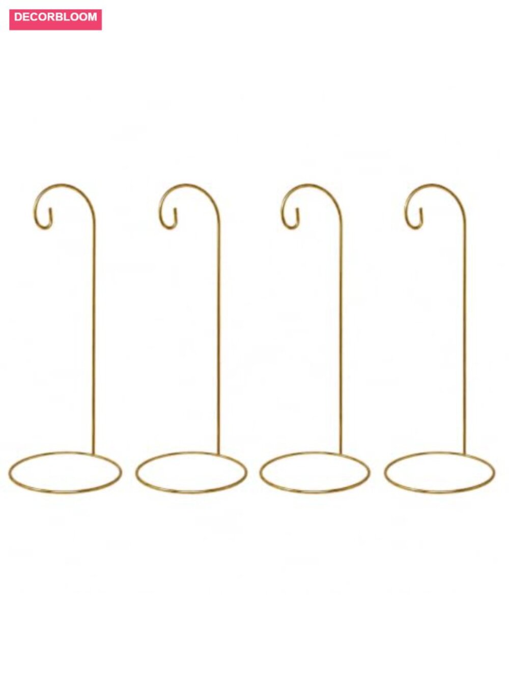 11" Metal Ornament Display Stands Set of 4 Curved Holders for Large Ornaments